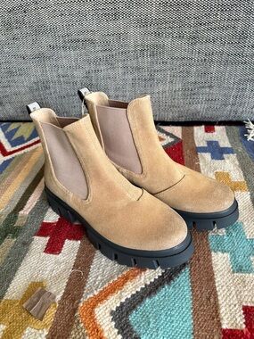 bussola chunky chelsea ankle boot - corvana vintage camel 39 US 8-8.5 like new